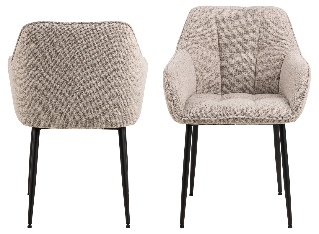 KRZESŁO na czarnych nogach, beżowa tapicerka, nowoczesny styl, eleganckie KRZESŁO na czarnych nogach, beżowa tapicerka, nowoczesny styl, eleganckie
