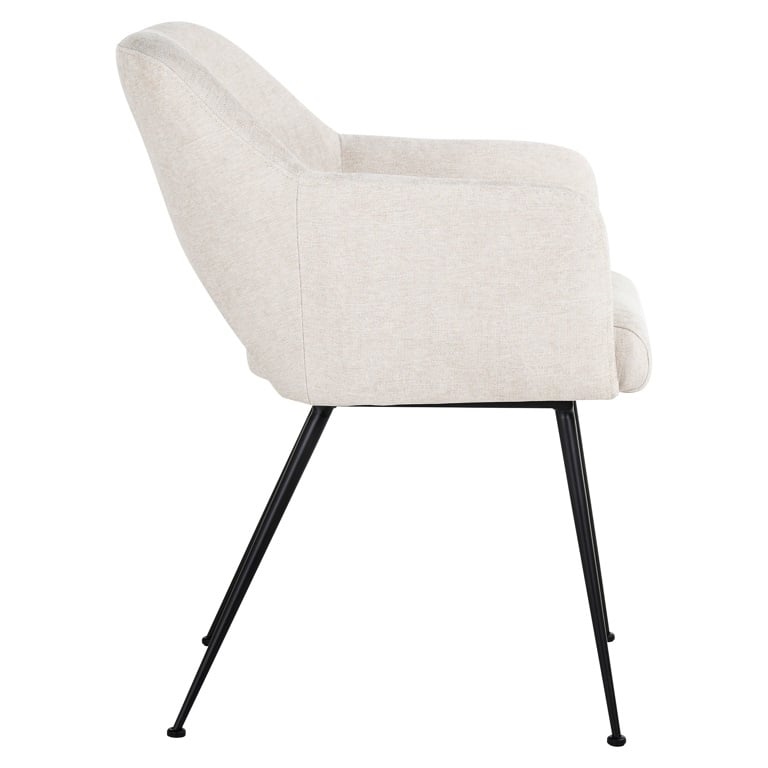KRZESŁO na czarnych nogach, biała welurowa tapicerka, ponadczasowy design, piękne