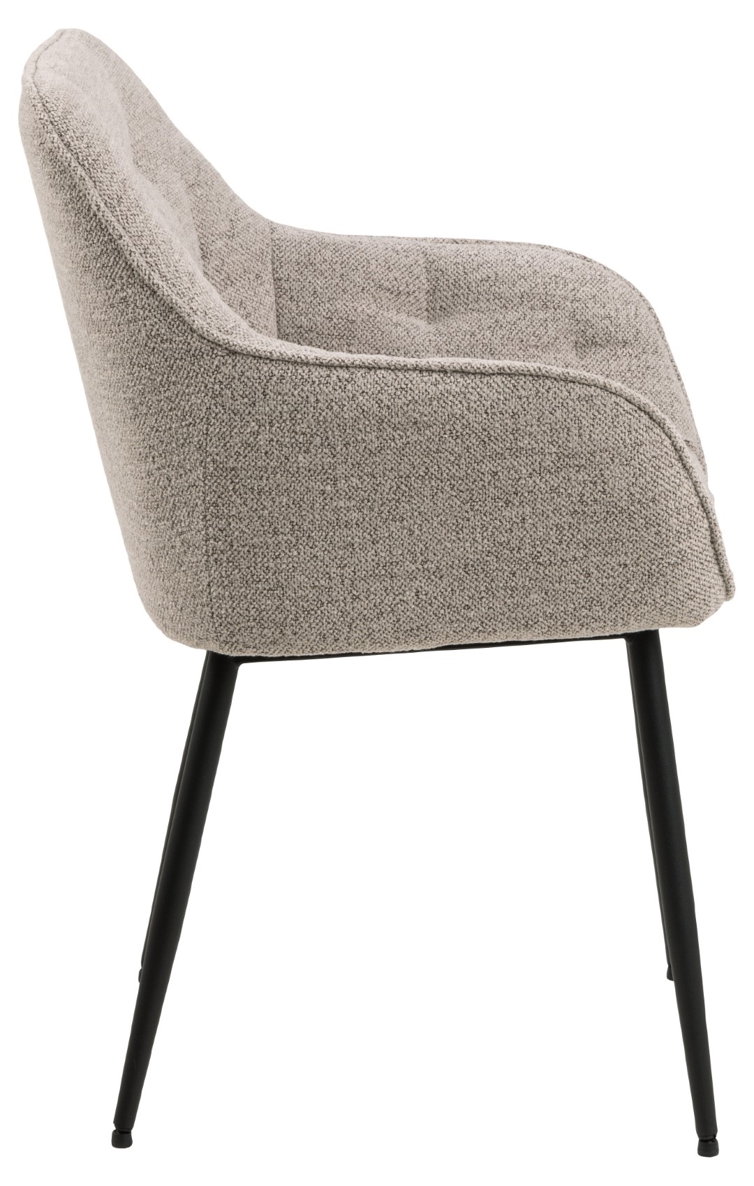 KRZESŁO z podłokietnikami, beżowa tapicerka, czarne metalowe nogi, pikowane, premium KRZESŁO z podłokietnikami, beżowa tapicerka, czarne metalowe nogi, pikowane, premium