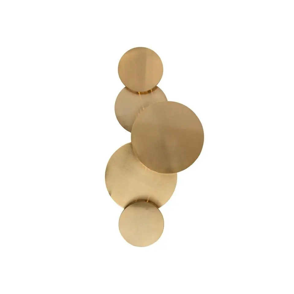 LAMPA ŚCIENNA metalowa obudowa, kolor szczotkowanego złota, awangardowy kształt LAMPA ŚCIENNA metalowa obudowa, kolor szczotkowanego złota, awangardowy kształt