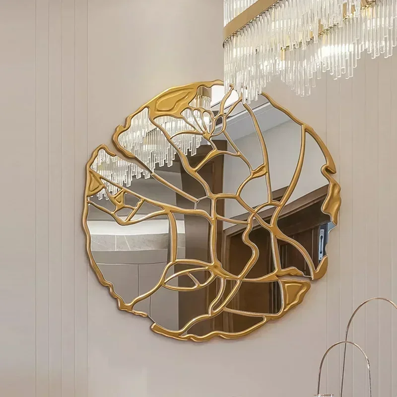 LUSTRO ŚCIENNE okrągłe, z dekoracyjną ramą na całej powierzchni, styl glamour, najwyższa jakość