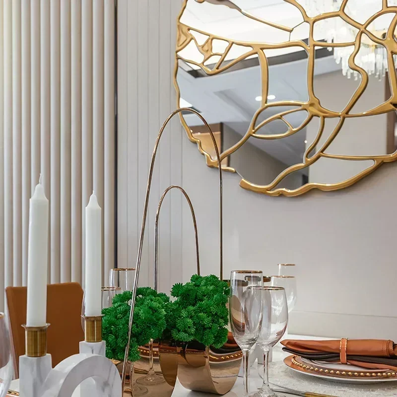 LUSTRO ŚCIENNE okrągłe, z dekoracyjną ramą na całej powierzchni, styl glamour, wyrafinowane