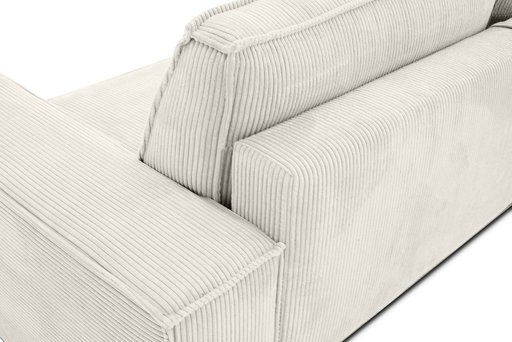 SOFA z funkcją spania i pojemnikiem na pościel, sztruksowa beżowa tkanina, nowoczesny styl-1 SOFA z funkcją spania i pojemnikiem na pościel, sztruksowa beżowa tkanina, nowoczesny styl-1