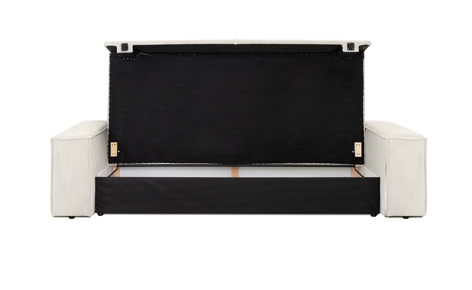 SOFA z funkcją spania i pojemnikiem na pościel, sztruksowa beżowa tkanina, nowoczesny styl, ekskluzywna SOFA z funkcją spania i pojemnikiem na pościel, sztruksowa beżowa tkanina, nowoczesny styl, ekskluzywna