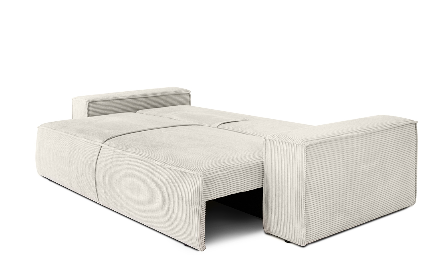 SOFA z funkcją spania i pojemnikiem na pościel, sztruksowa beżowa tkanina, nowoczesny styl, najwyższa jakość SOFA z funkcją spania i pojemnikiem na pościel, sztruksowa beżowa tkanina, nowoczesny styl, najwyższa jakość