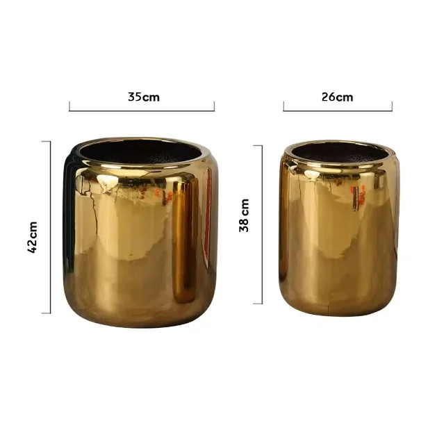 ZESTAW 2 DONIC duże, okrągłe, złoty połysk, styl glamour, wymiary ZESTAW 2 DONIC duże, okrągłe, złoty połysk, styl glamour, wymiary