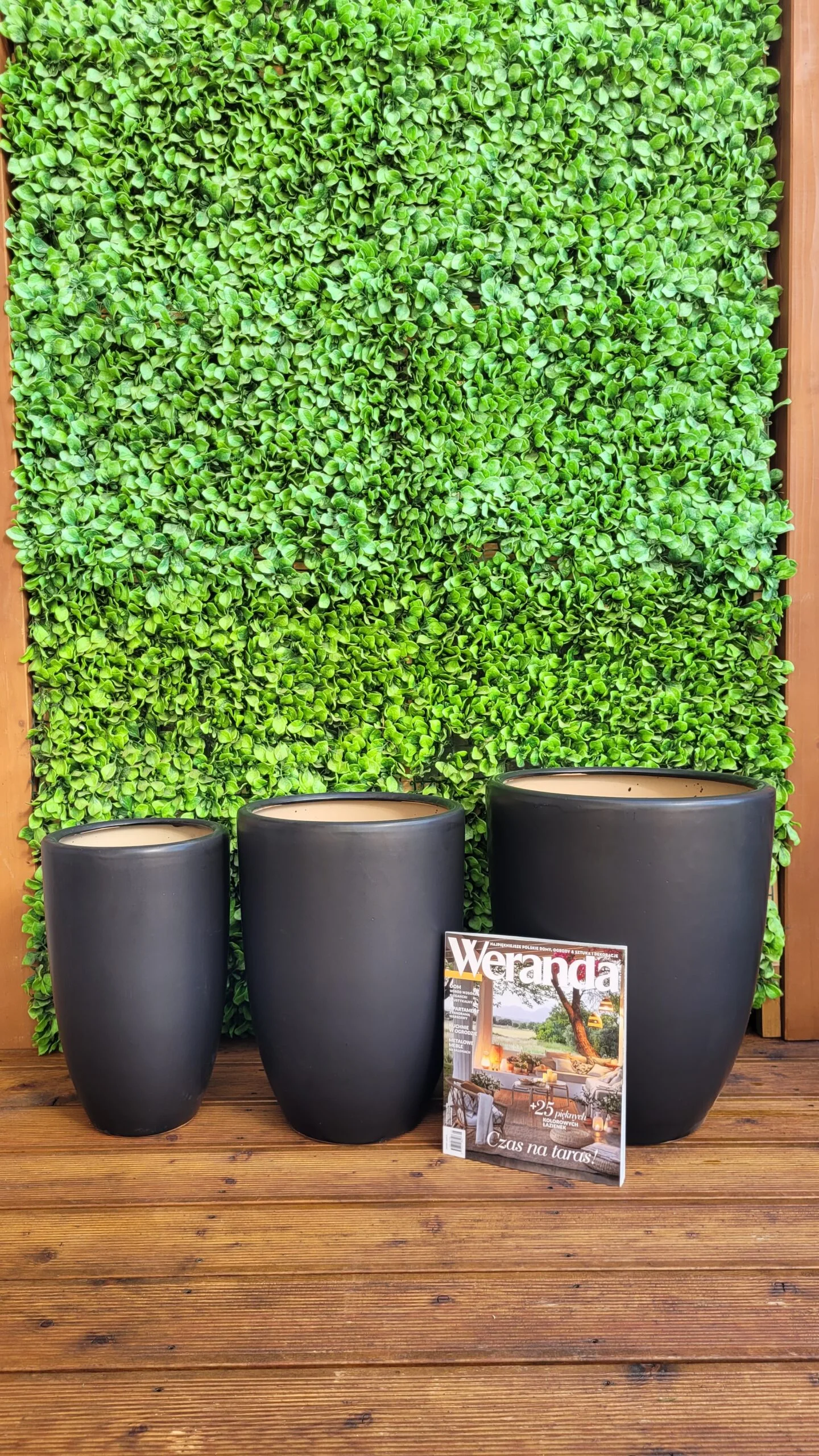 ZESTAW 3 DONIC z ceramiki mrozoodpornej, czarne, stożkowy kształt, elegancki charakter, piękny ZESTAW 3 DONIC z ceramiki mrozoodpornej, czarne, stożkowy kształt, elegancki charakter, piękny