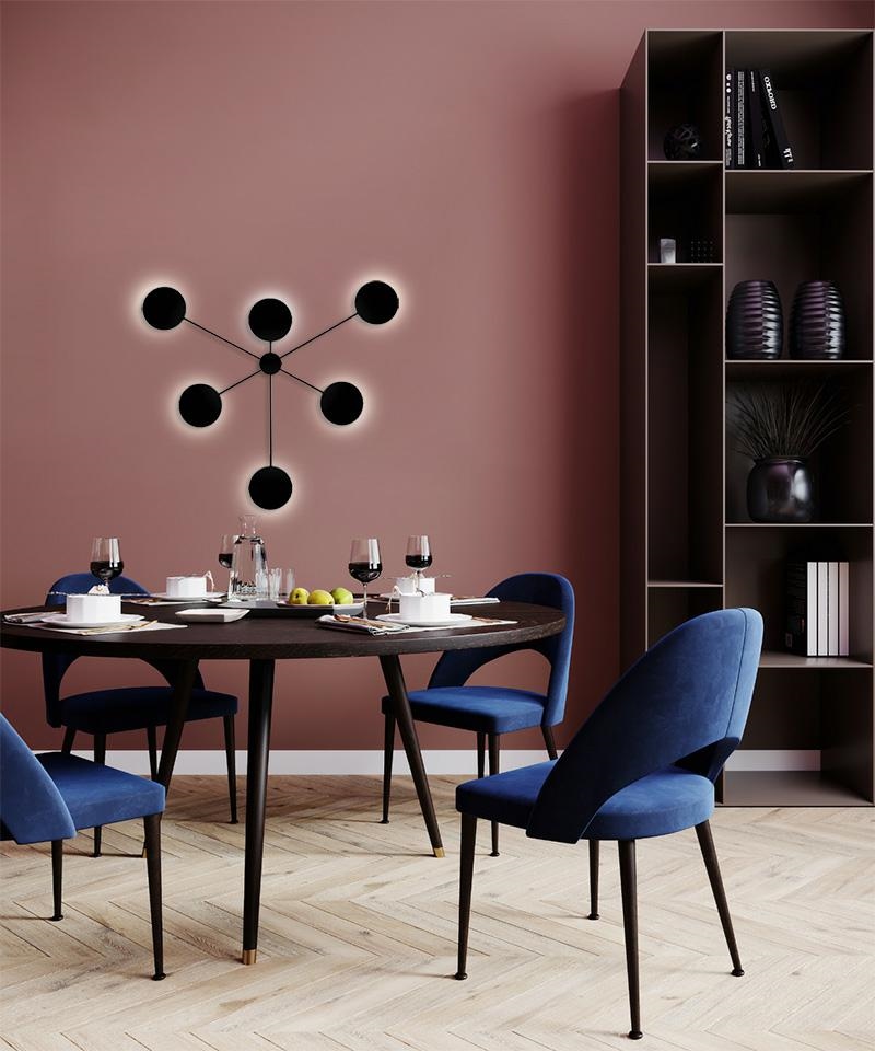 KINKIET w nowoczesnym wydaniu, metalowy, czarny kolor, okrągłe ledowe źródła światła, loftowy KINKIET w nowoczesnym wydaniu, metalowy, czarny kolor, okrągłe ledowe źródła światła, loftowy