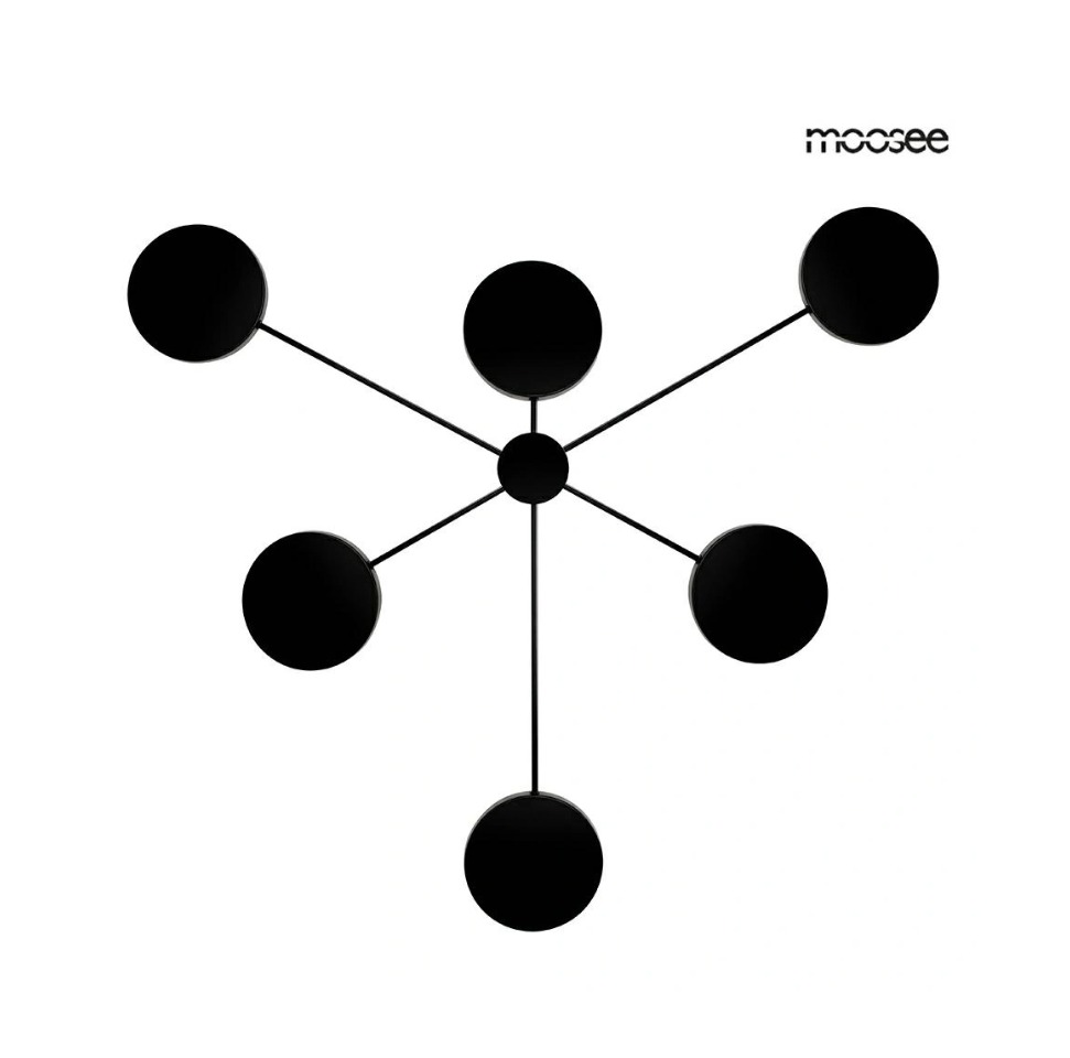 KINKIET w nowoczesnym wydaniu, metalowy, czarny kolor, okrągłe ledowe źródła światła KINKIET w nowoczesnym wydaniu, metalowy, czarny kolor, okrągłe ledowe źródła światła