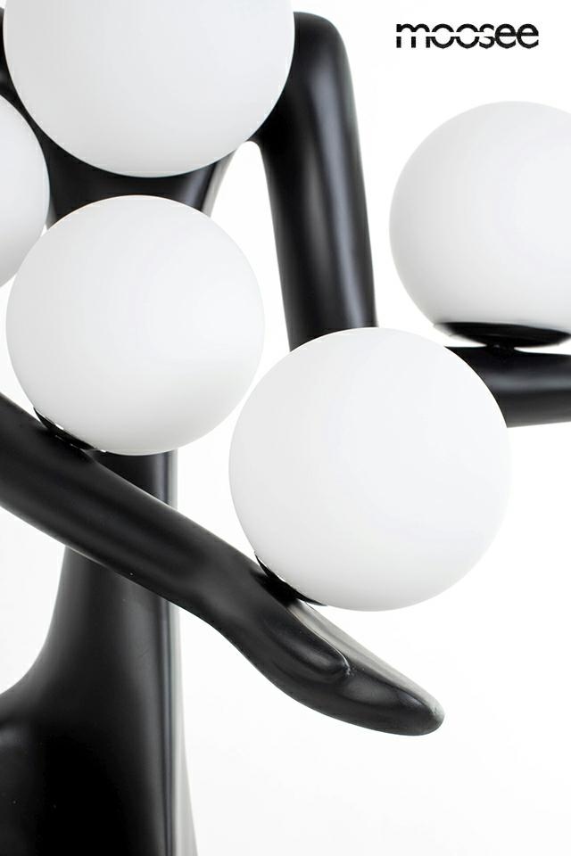 LAMPA PODŁOGOWA w formie geometrycznej postaci, 6 szklanych kloszy, designerska, ekskluzywna LAMPA PODŁOGOWA w formie geometrycznej postaci, 6 szklanych kloszy, designerska, ekskluzywna