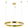 LAMPA WISZĄCA LED okrągła, chromowane złoto, ekskluzywna, styl glamour 70 cm