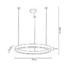 LAMPA WISZĄCA LED okrągła, chromowane złoto, ekskluzywna, styl glamour 70 cm, wymiary
