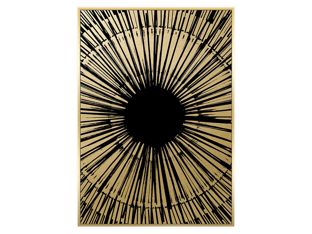 OBRAZ ścienny, duży, bawełniane płótno, czarno-złoty wzór, złota rama, glamour, prostokątny, ekskluzywny OBRAZ ścienny, duży, bawełniane płótno, czarno-złoty wzór, złota rama, glamour, prostokątny, ekskluzywny