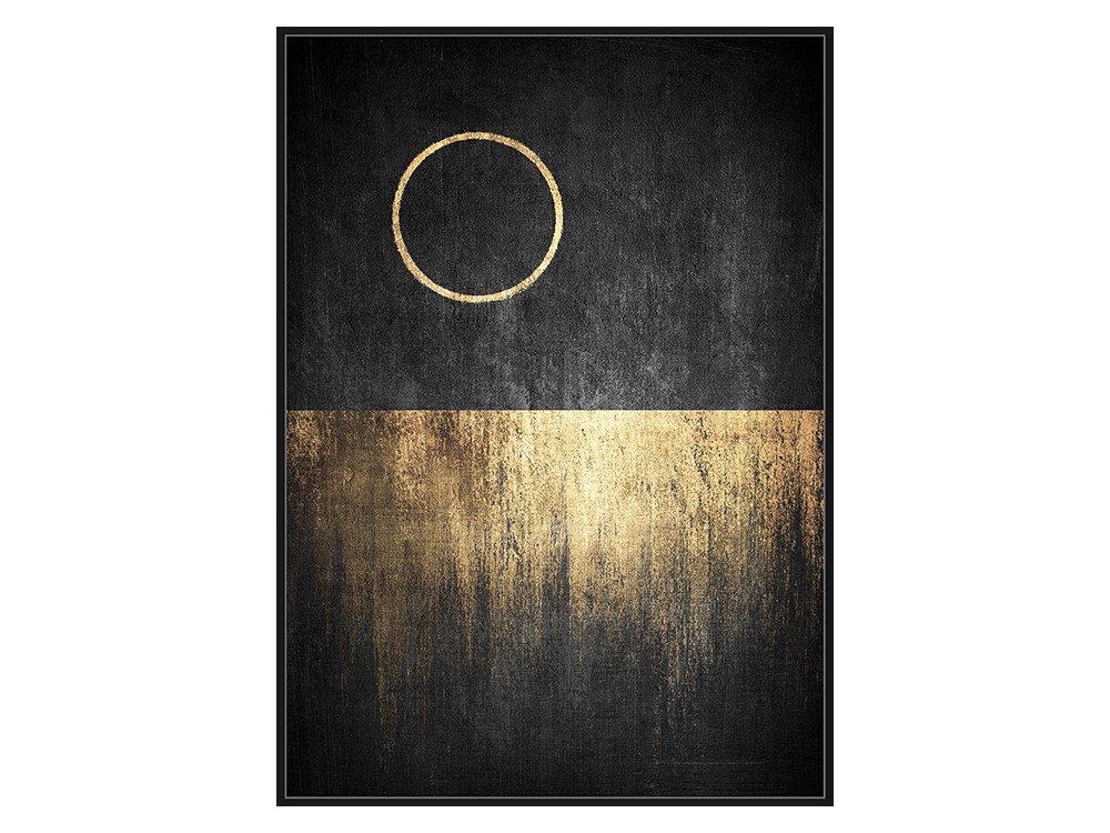 OBRAZ ścienny, duży na bawełnianym płótnie, oprawiony, czarno-zloty wzór, styl glamour, piękny