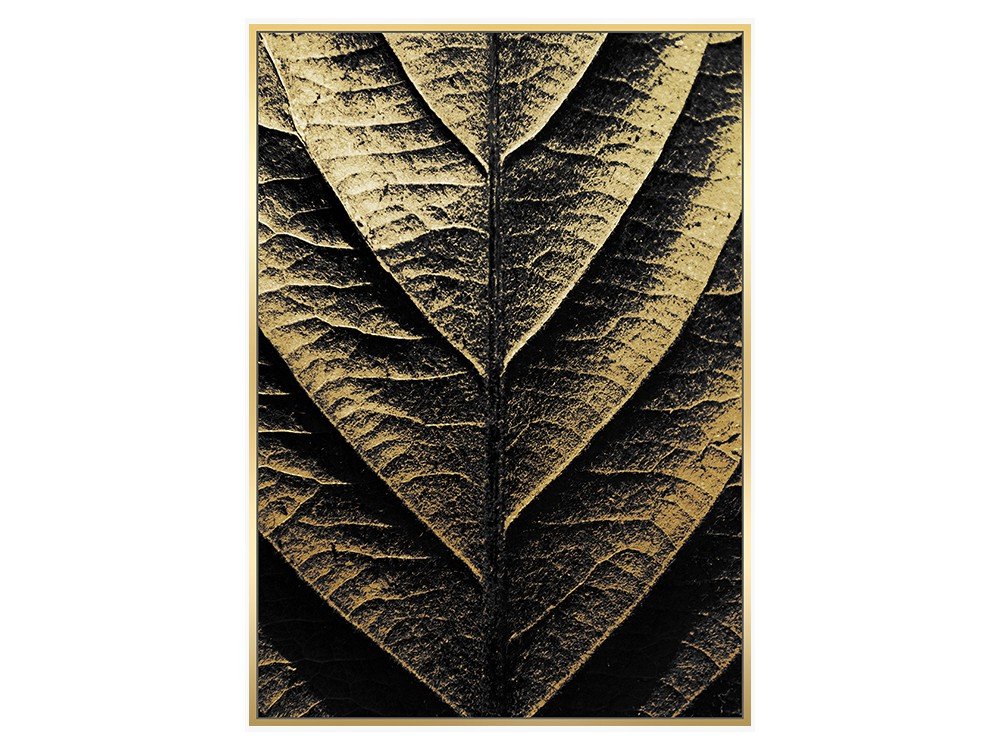 OBRAZ ścienny w czarno-złotym wzorem na bawełnianym płótnie, styl glamour