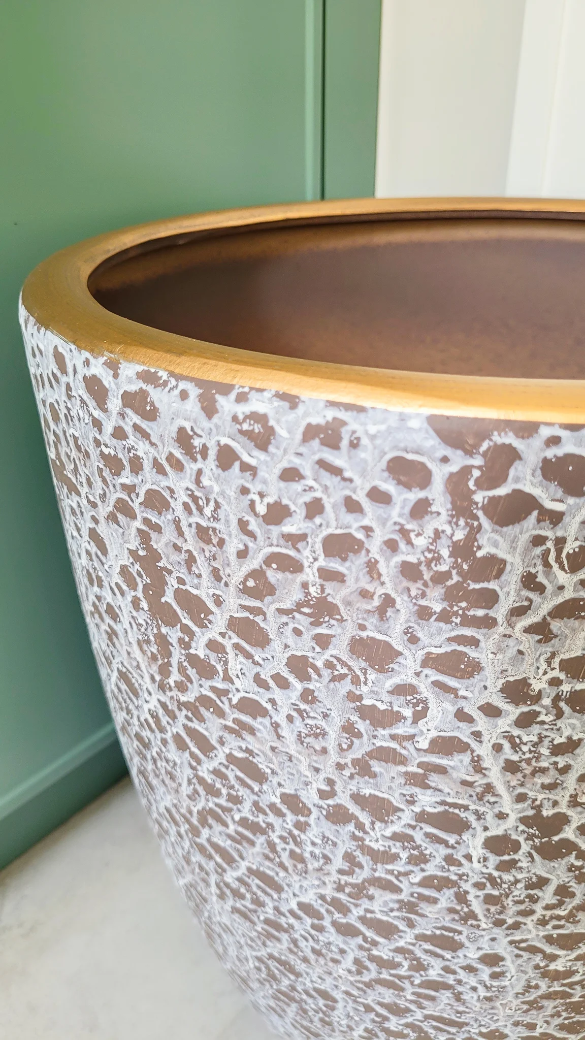 ZESTAW 3 DONIC z ceramiki mrozoodpornej, brązowe ze złotym wykończeniem, duże, wysoka jakość ZESTAW 3 DONIC z ceramiki mrozoodpornej, brązowe ze złotym wykończeniem, duże, wysoka jakość