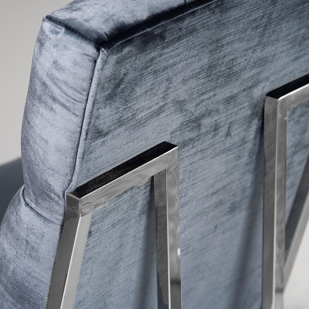 KRZESŁO luksusowe, na srebrnej podstawie, pikowane oparcie, wygodne siedzisko (tkanina do wyboru), do jadalni KRZESŁO luksusowe, na srebrnej podstawie, pikowane oparcie, wygodne siedzisko (tkanina do wyboru), do jadalni