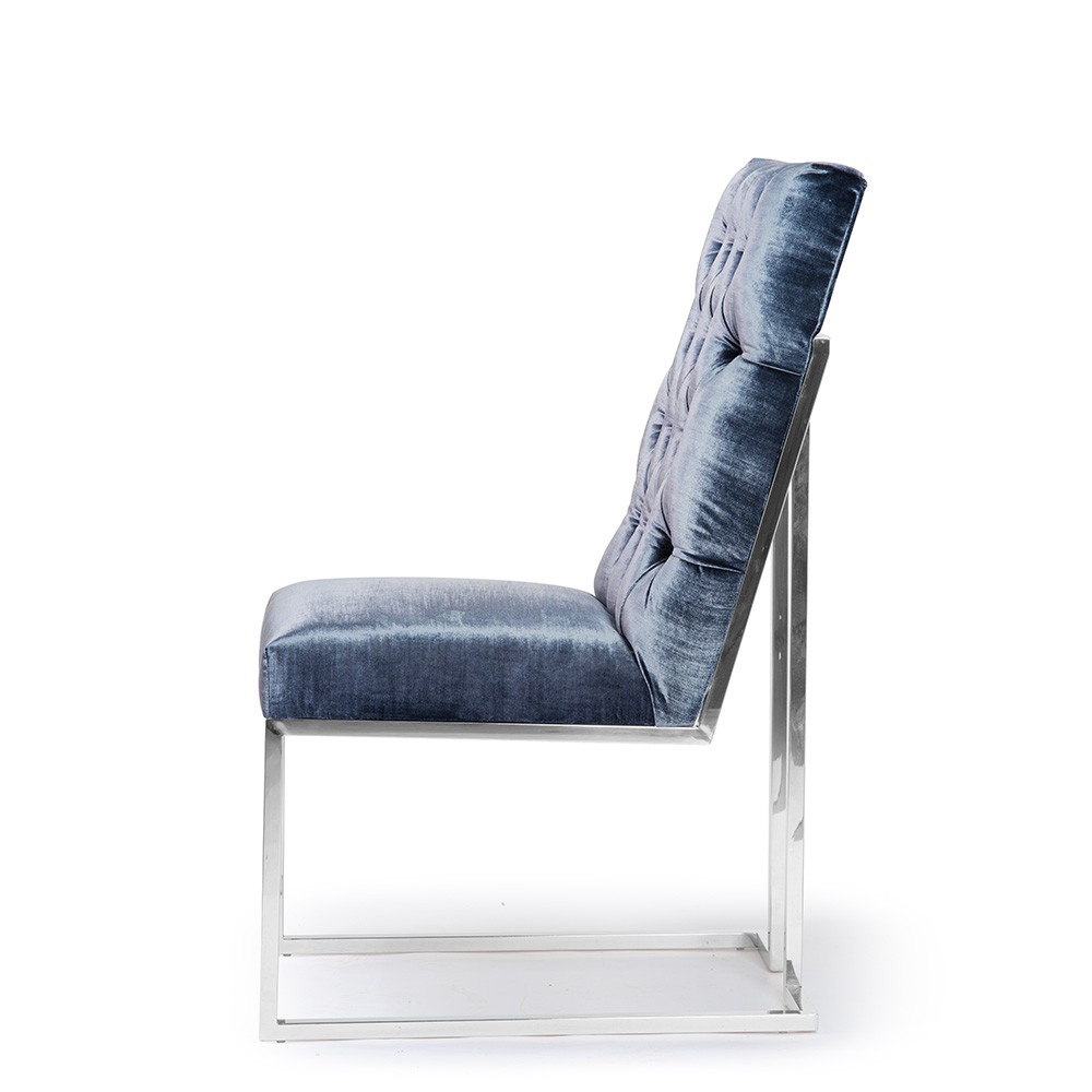 KRZESŁO luksusowe, na srebrnej podstawie, pikowane oparcie, wygodne siedzisko (tkanina do wyboru), ekskluzywne KRZESŁO luksusowe, na srebrnej podstawie, pikowane oparcie, wygodne siedzisko (tkanina do wyboru), ekskluzywne