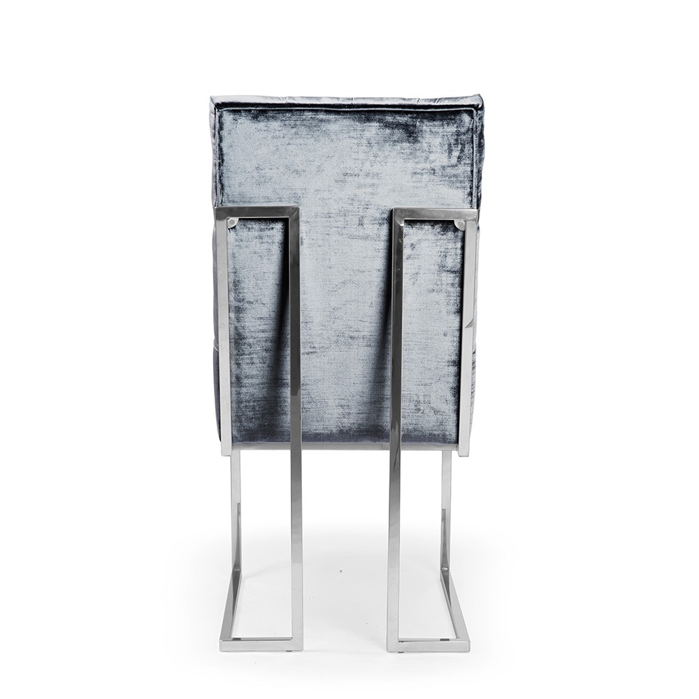 KRZESŁO luksusowe, na srebrnej podstawie, pikowane oparcie, wygodne siedzisko (tkanina do wyboru), wyjątkowe KRZESŁO luksusowe, na srebrnej podstawie, pikowane oparcie, wygodne siedzisko (tkanina do wyboru), wyjątkowe