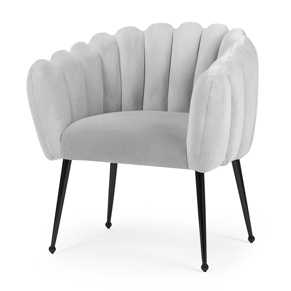 KRZESŁO na metalowych nogach z dekoracyjnym zakończeniem, oryginalny kształt, welurowa tkanina (dowolny kolor), czarne nogi KRZESŁO na metalowych nogach z dekoracyjnym zakończeniem, oryginalny kształt, welurowa tkanina (dowolny kolor), czarne nogi