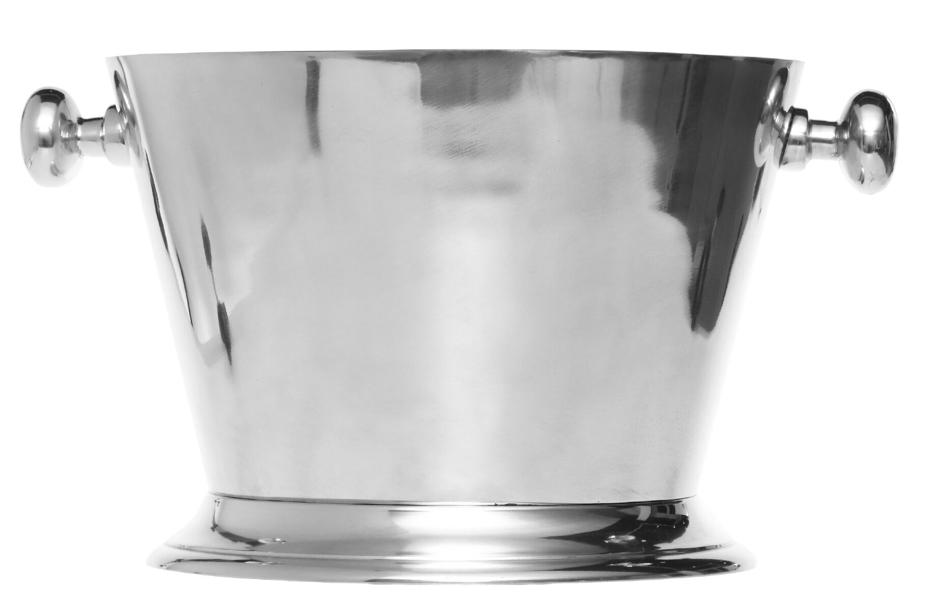 COOLER ze srebrnego aluminium, do szampana, ozdobne uchwyty, okrągły, klasyczny styl, elegancki COOLER ze srebrnego aluminium, do szampana, ozdobne uchwyty, okrągły, klasyczny styl, elegancki