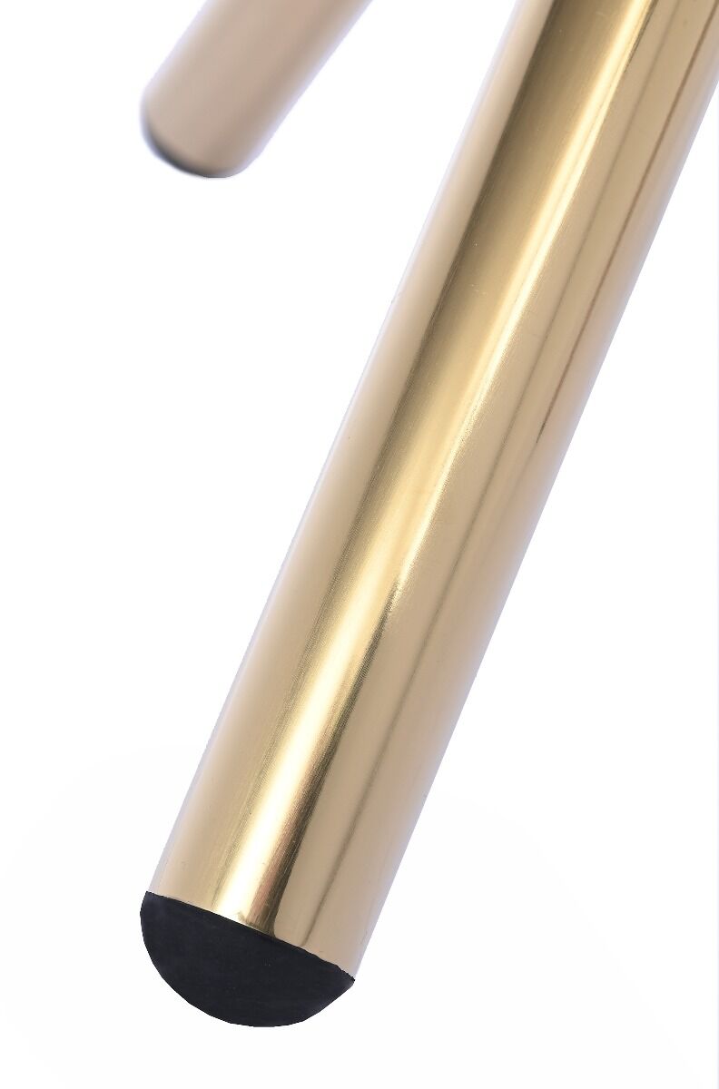 STÓŁ jadalniany okrągły, złota metalowa podstawa, czarny szklany blat, nowojorski glamour-7