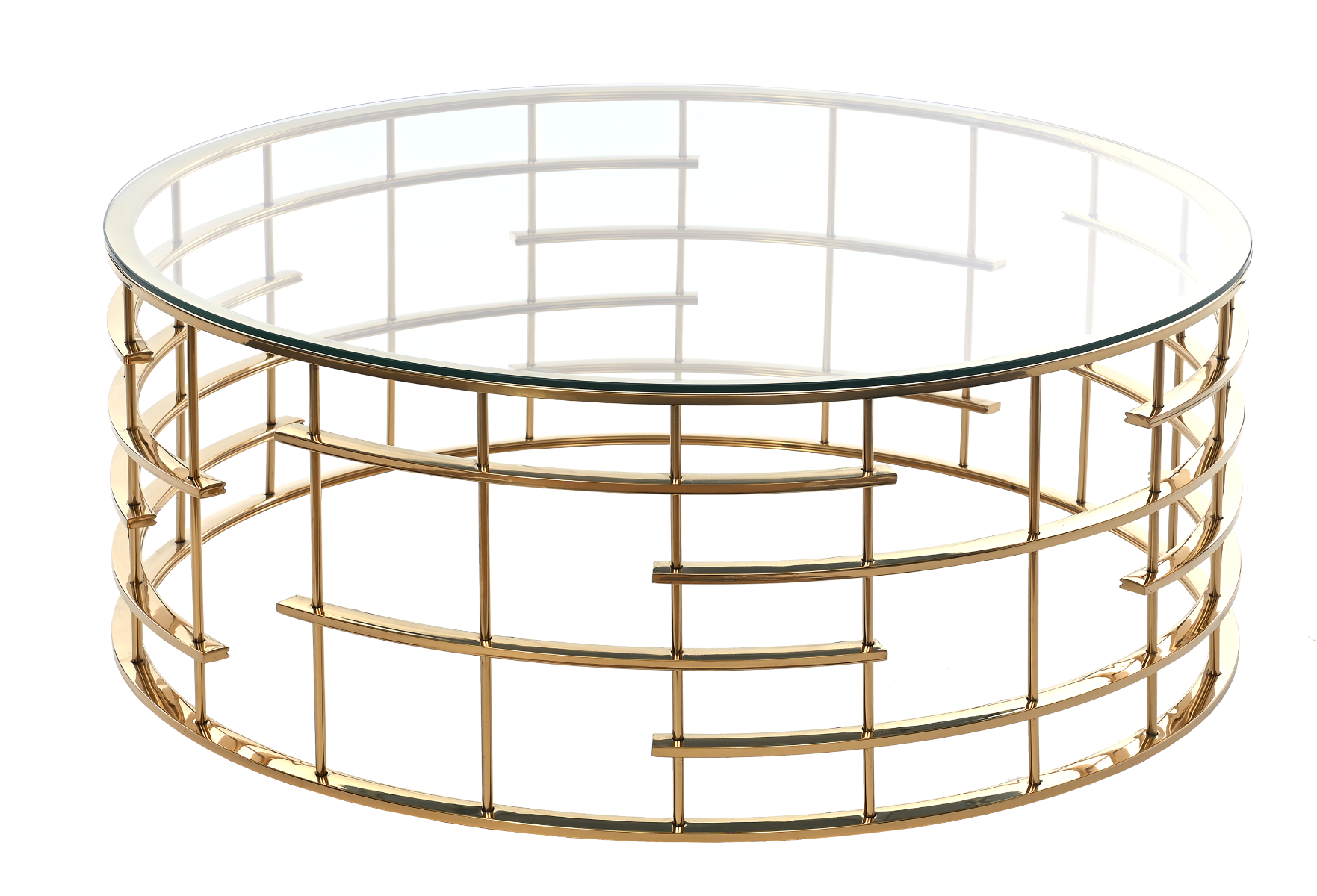 STOLIK KAWOWY okrągły, złote designerska podstawa, transparentny szklany blat, nowoczesny, wyjątkowy