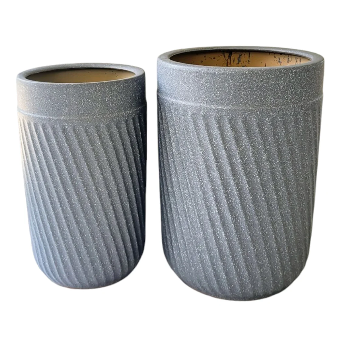 ZESTAW 2 DONIC szare, duże, ryflowane, elegancki styl ZESTAW 2 DONIC szare, duże, ryflowane, elegancki styl