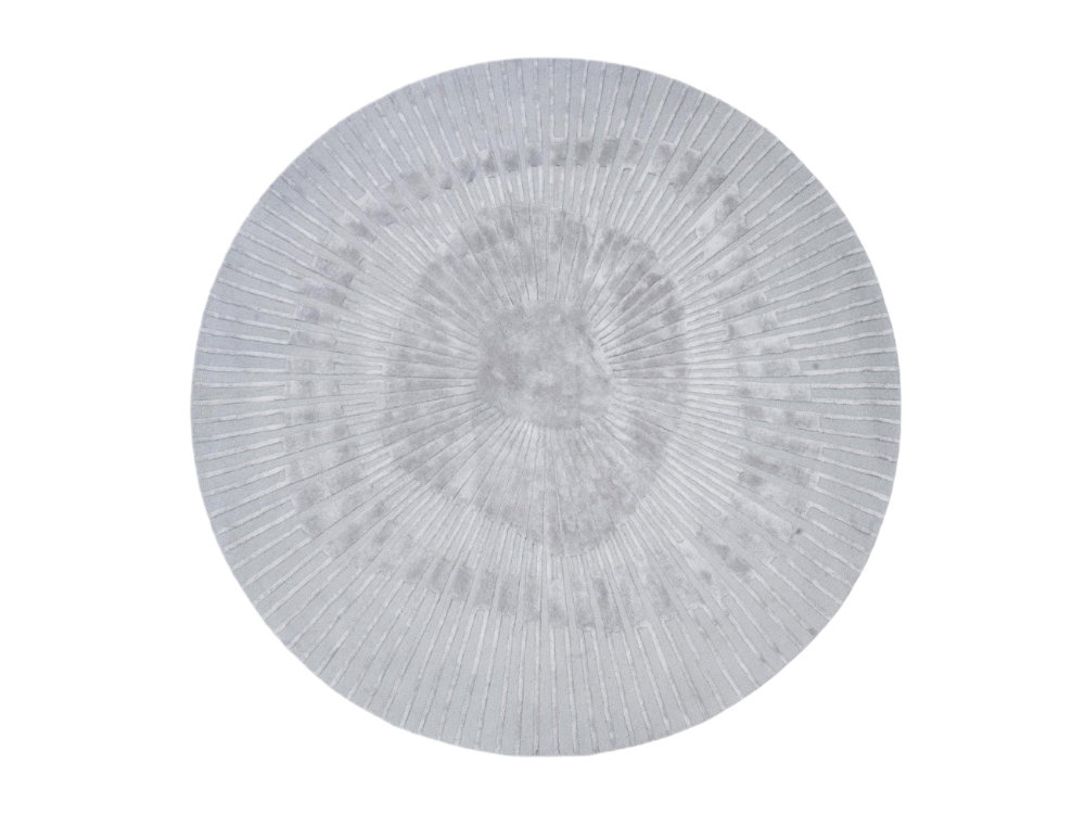 DYWAN okrągły, szary, wyjątkowa faktura, ręcznie wykonany DYWAN okrągły, szary, wyjątkowa faktura, ręcznie wykonany