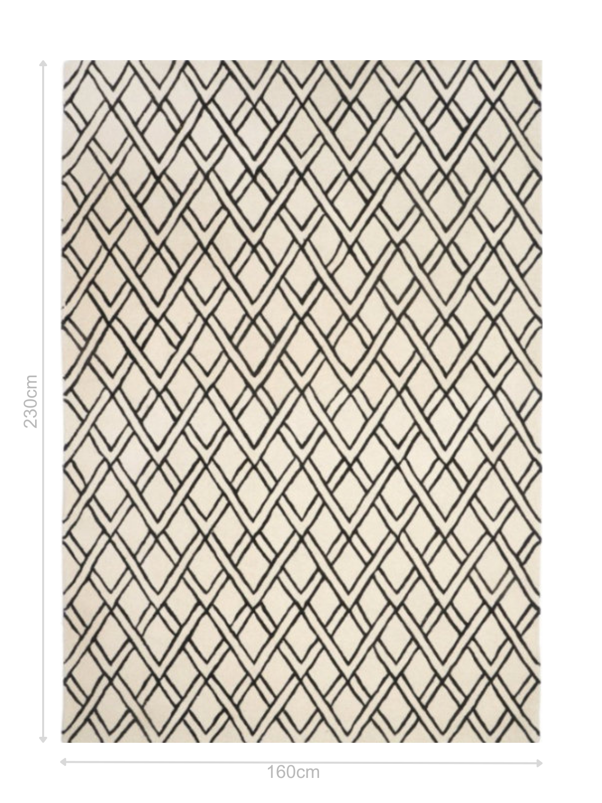 DYWAN prostokątny, biało-czarny z geometrycznym wzorem, ręcznie tkany, nowoczesny 160 x 230 cm DYWAN prostokątny, biało-czarny z geometrycznym wzorem, ręcznie tkany, nowoczesny 160 x 230 cm