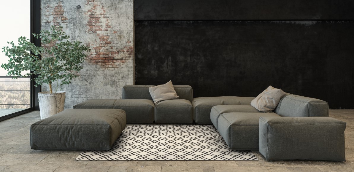 DYWAN prostokątny, biało-czarny z geometrycznym wzorem, ręcznie tkany, nowoczesny, do salonu DYWAN prostokątny, biało-czarny z geometrycznym wzorem, ręcznie tkany, nowoczesny, do salonu