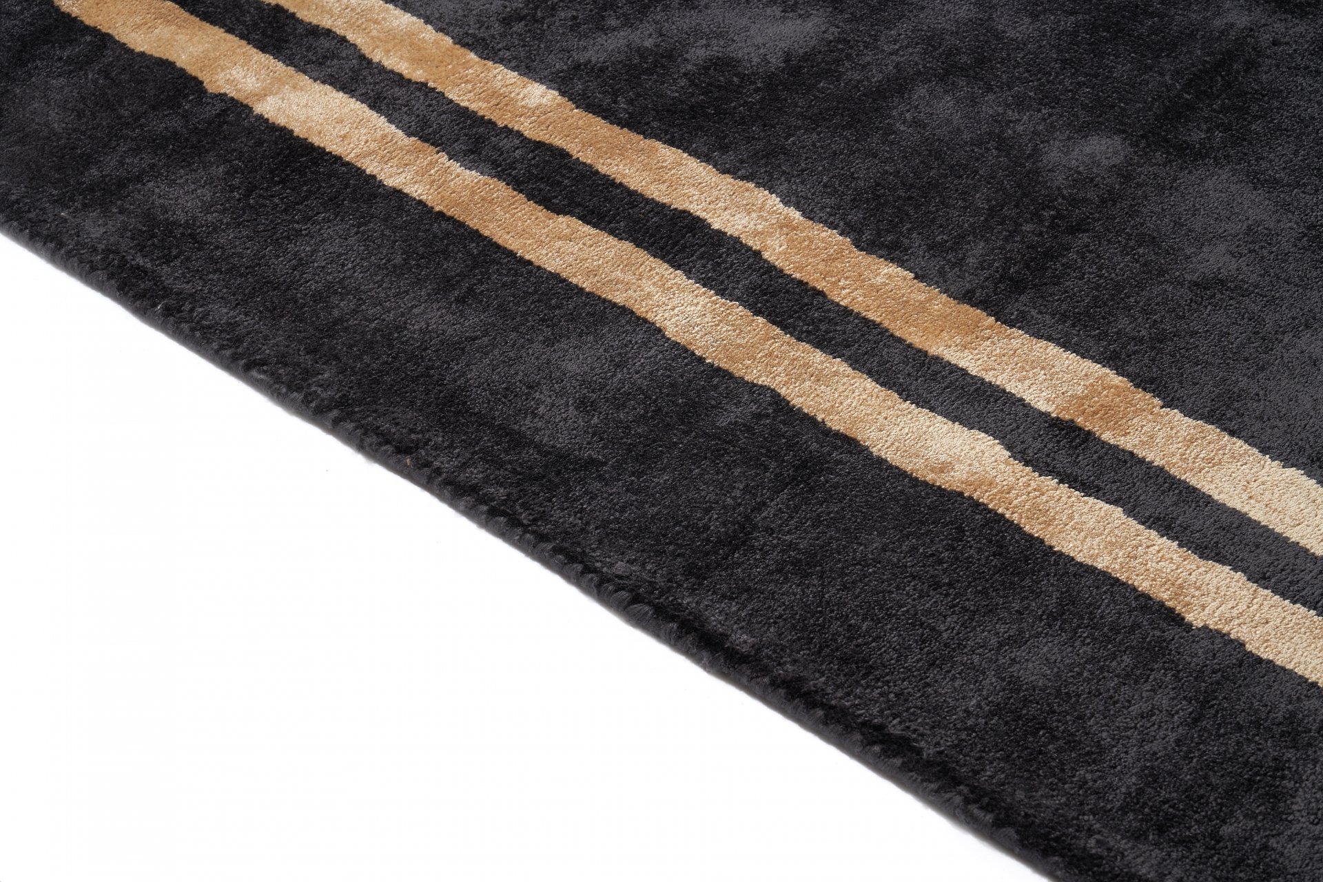 DYWAN prostokątny, czarny ze złotą podwójną obwódką, ręczne wykonanie, ekskluzywny DYWAN prostokątny, czarny ze złotą podwójną obwódką, ręczne wykonanie, ekskluzywny