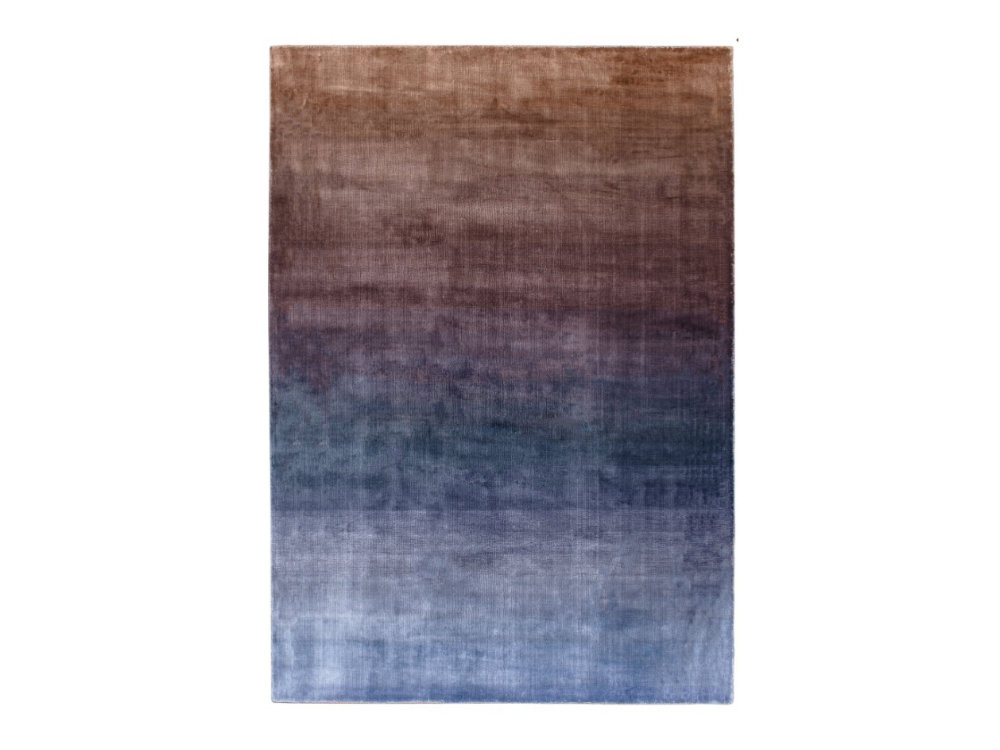 DYWAN prostokątny, ręcznie wykonany, niebiesko-brązowe ombre, nowoczesny styl DYWAN prostokątny, ręcznie wykonany, niebiesko-brązowe ombre, nowoczesny styl