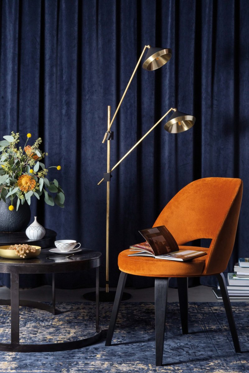 DYWAN prostokątny z frędzlami, ręcznie wykonany w Indiach, granatowo-złoty, nowoczesny, do salonu DYWAN prostokątny z frędzlami, ręcznie wykonany w Indiach, granatowo-złoty, nowoczesny, do salonu