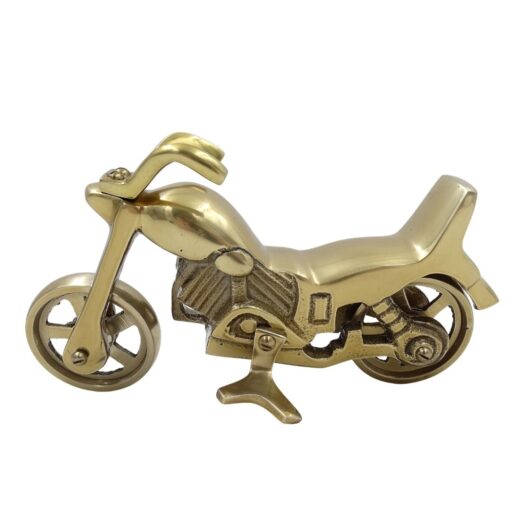 FIGURKA DEKORACYJNA model motocykla crusier w kolorze antyczny mosiądz, aluminiowy, klasyczny, wysoka jakość