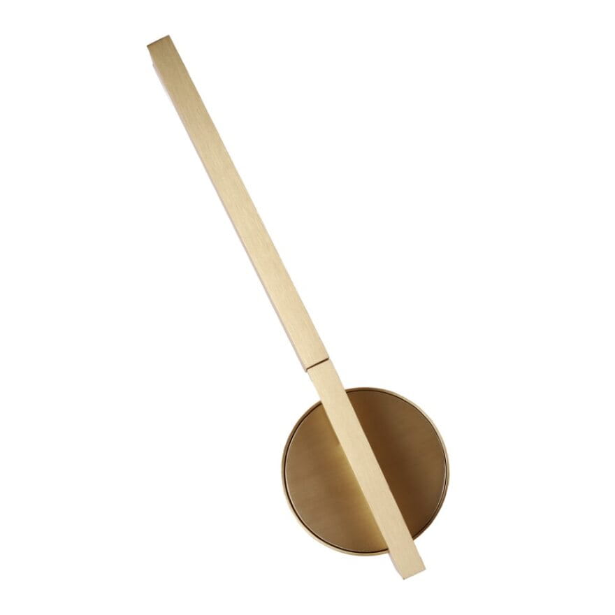 KINKIET w nowoczesnym stylu, aluminiowy w złotym wykończeniu, ledowe źródło światła 27,5 cm, wyjątkowy