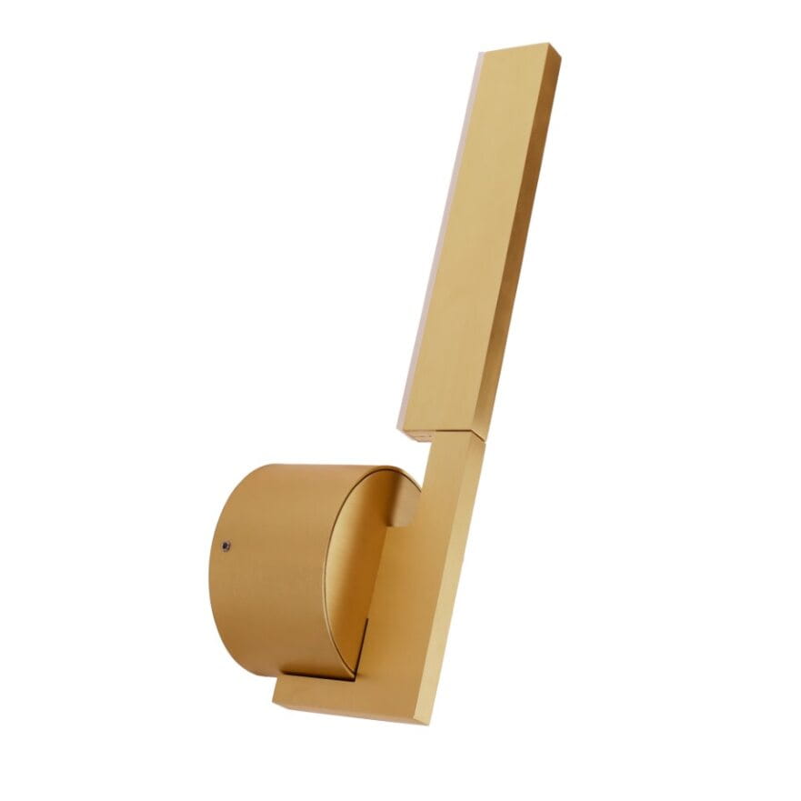 KINKIET w nowoczesnym stylu, aluminiowy w złotym wykończeniu, ledowe źródło światła 27,5 cm