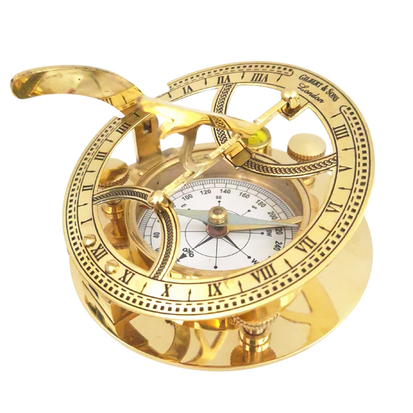 KOMPAS z zegarem słonecznym w drewnianym pudełku, mosiężny, ekskluzywny, najwyższa jakość KOMPAS z zegarem słonecznym w drewnianym pudełku, mosiężny, ekskluzywny, najwyższa jakość