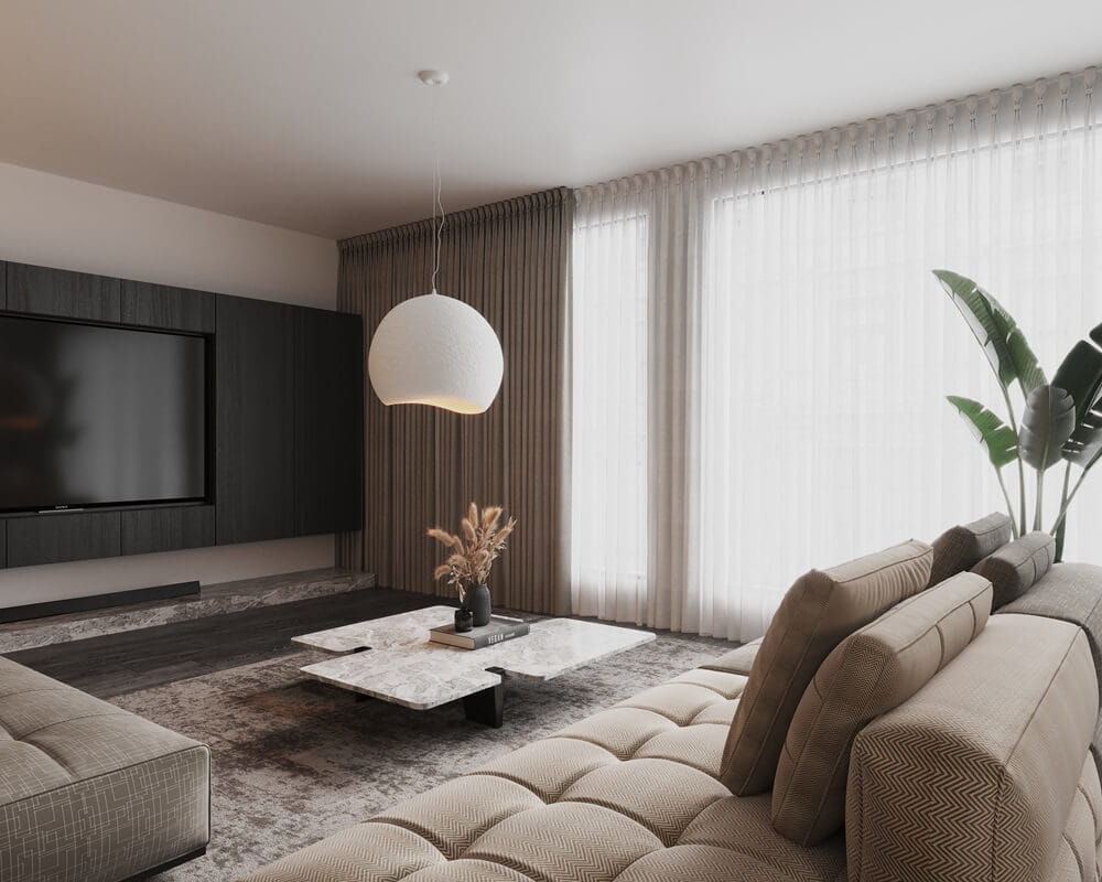 LAMPA WISZĄCA z białym kloszem z żywicy, nieregularny kształt, loftowy styl, nowoczesna