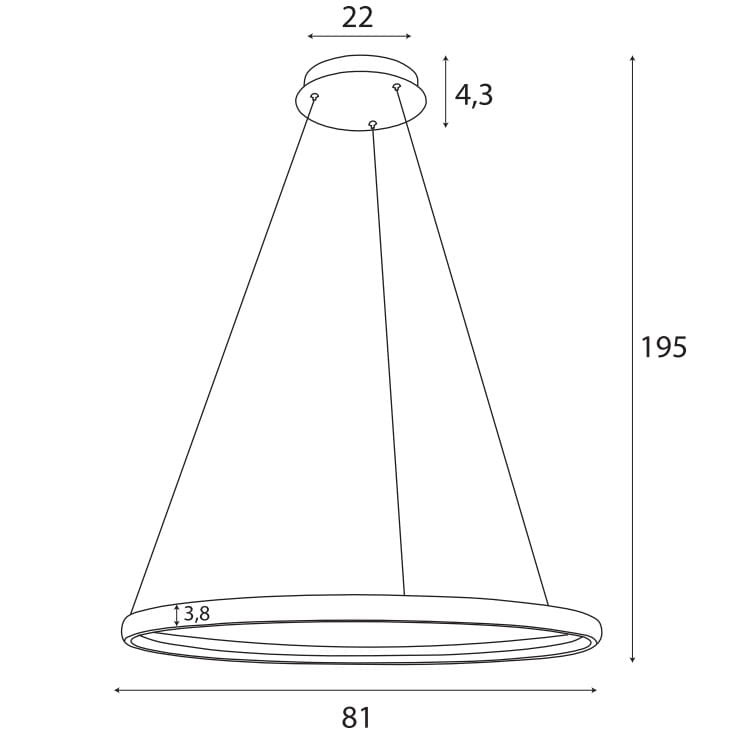 LAMPA WISZĄCA z ledowym źródłem światła, czarna obręcz wypełniona szkłem akrylowym, nowoczesna, wymiary LAMPA WISZĄCA z ledowym źródłem światła, czarna obręcz wypełniona szkłem akrylowym, nowoczesna, wymiary
