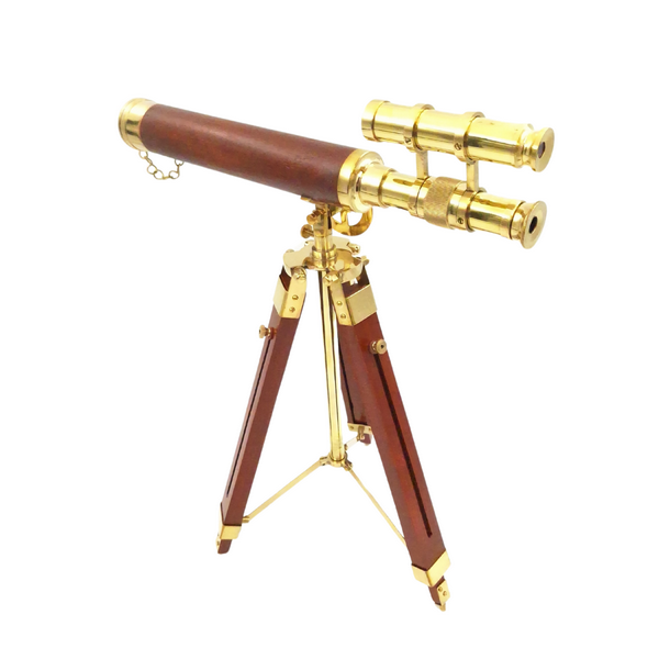 MOSIĘŻNA LUNETA na trójnogu, dekoracyjna, brązowe, drewniane elementy, klasyczny styl MOSIĘŻNA LUNETA na trójnogu, dekoracyjna, brązowe, drewniane elementy, klasyczny styl