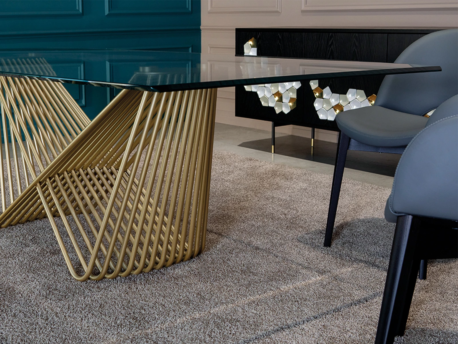 WŁOSKI STÓŁ JADALNIANY na metalowej nowoczesnej podstawie, prostokątny blat, wysoka jakość, piękny WŁOSKI STÓŁ JADALNIANY na metalowej nowoczesnej podstawie, prostokątny blat, wysoka jakość, piękny