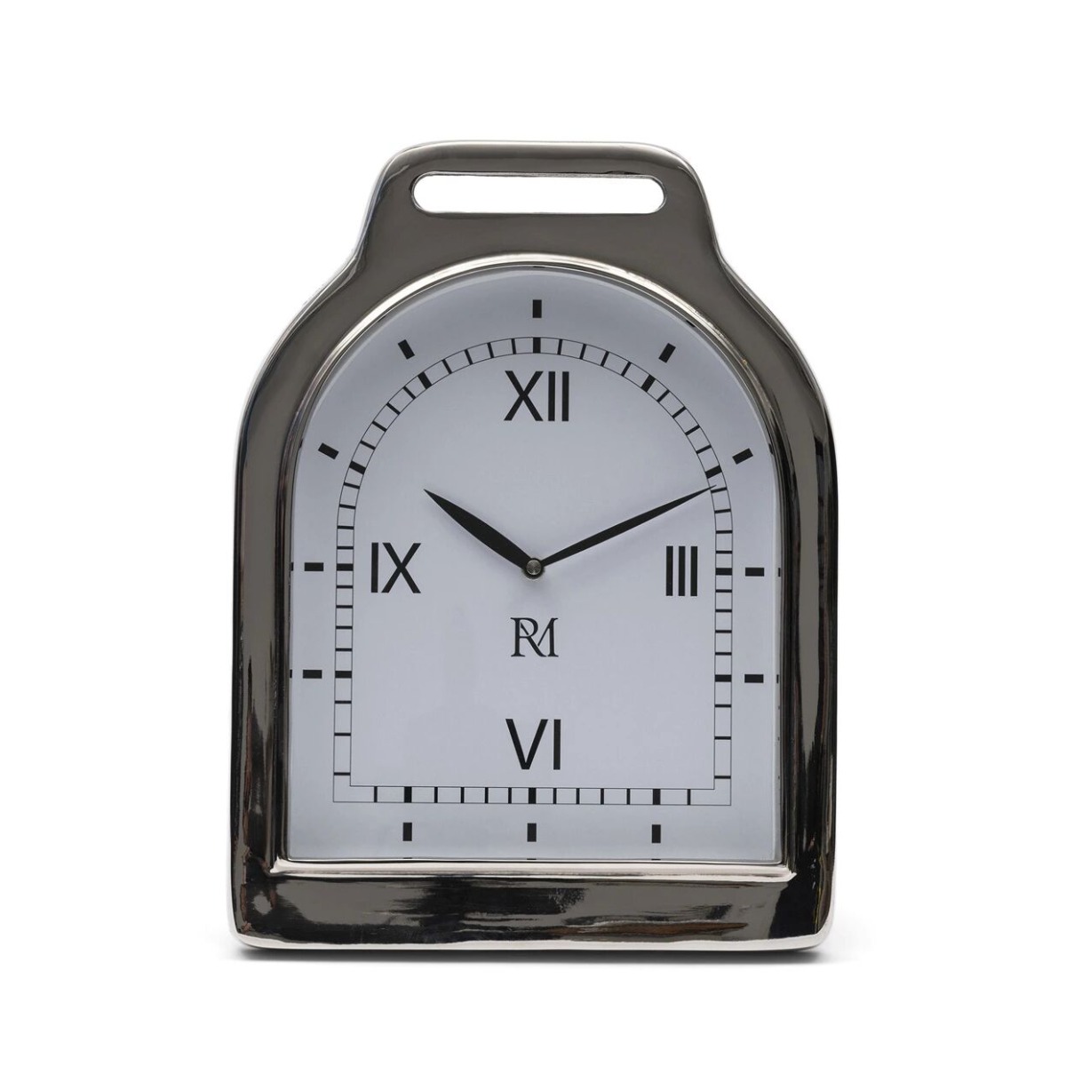 ZEGAR ŚCIENNY o nieregularnym kształcie, aluminiowa rama, biało-czarna tarcza, klasyczny design ZEGAR ŚCIENNY o nieregularnym kształcie, aluminiowa rama, biało-czarna tarcza, klasyczny design