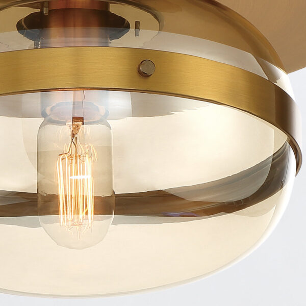 PLAFON NOTTINGAM z 1 źródłem światła, szklano-metalowy klosz w miedzianych barwach, styl klasyczny, wyjątkowy PLAFON NOTTINGAM z 1 źródłem światła, szklano-metalowy klosz w miedzianych barwach, styl klasyczny, wyjątkowy