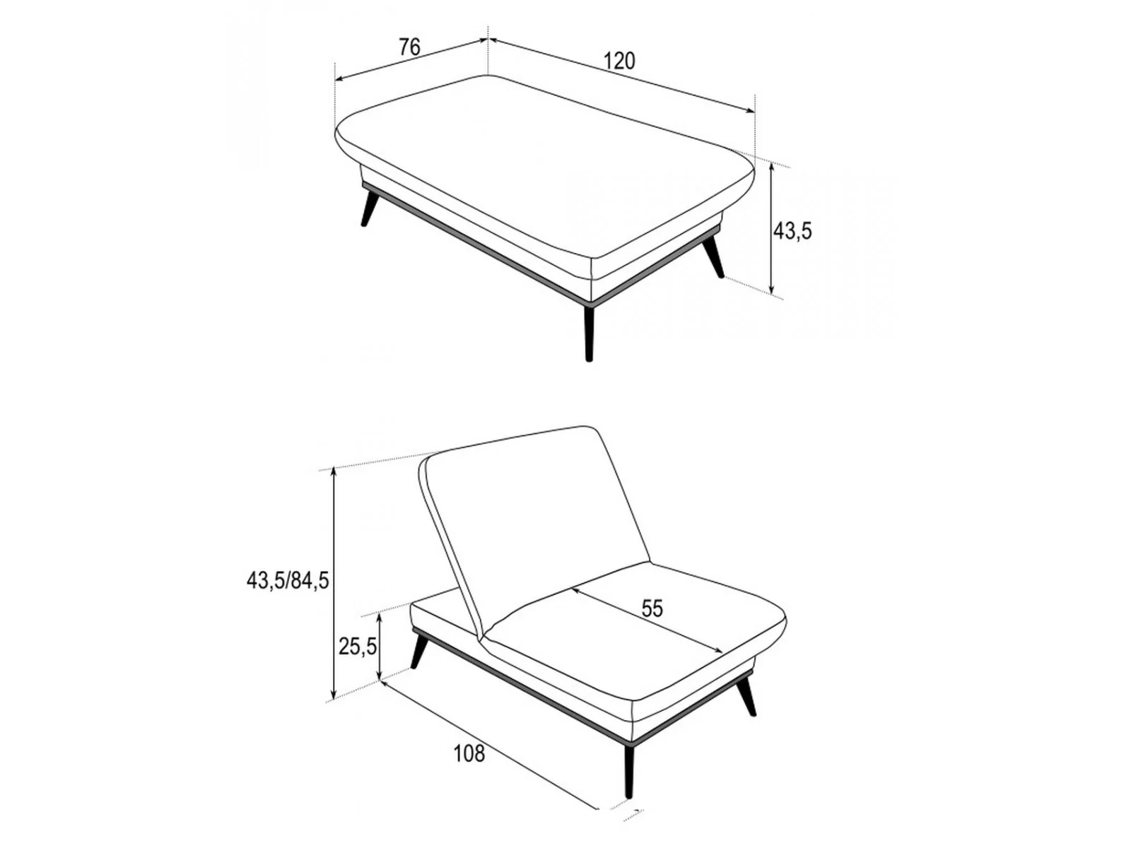 PUFA na metalowych nogach z ramą z drewna bukowego, tkanina do wyboru, nowoczesny styl, wymiary PUFA na metalowych nogach z ramą z drewna bukowego, tkanina do wyboru, nowoczesny styl, wymiary