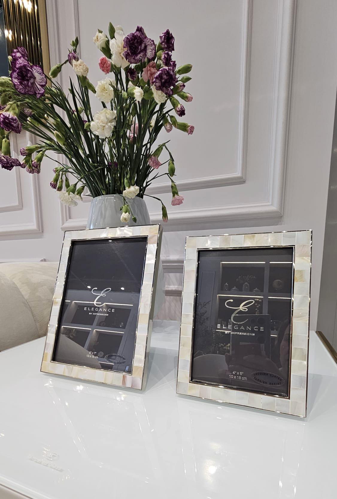 RAMKA NA ZDJĘCIE z ramą z metalu i masy perłowej, nowoczesny, ekskluzywny styl, piękna RAMKA NA ZDJĘCIE z ramą z metalu i masy perłowej, nowoczesny, ekskluzywny styl, piękna