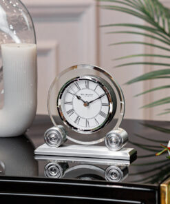 ZEGAR-STOJACY-szklany-okragly-srebrny