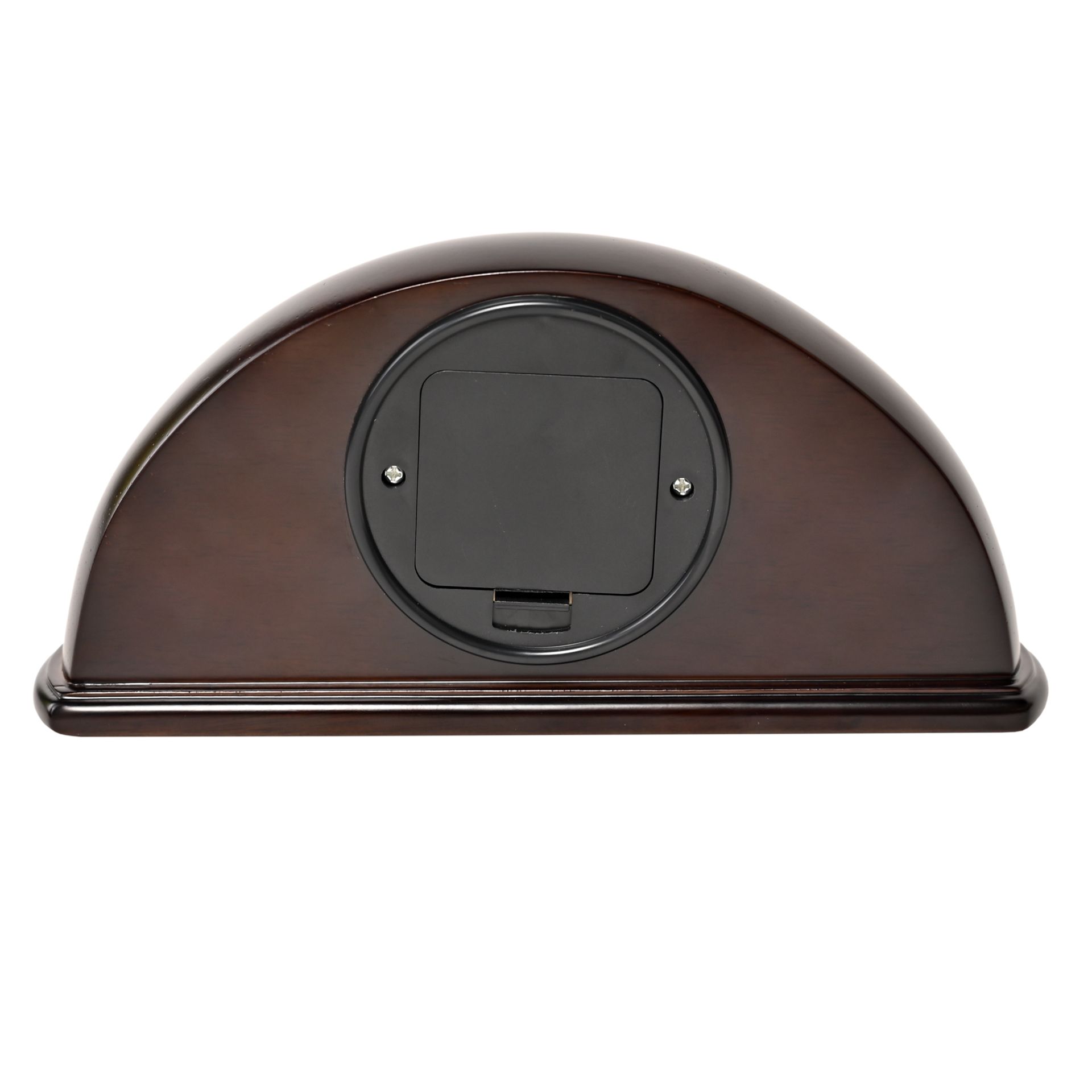 ZEGAR STOJĄCY w formie półksiężyca, drewniany ciemny orzech, złote metalowe dodatki, klasyczny styl, piękny ZEGAR STOJĄCY w formie półksiężyca, drewniany ciemny orzech, złote metalowe dodatki, klasyczny styl, piękny