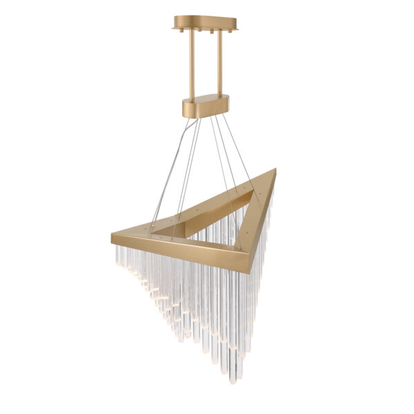 ŻYRANDOL VIVIEN w kształcie litery V, z matowo złotym detalem i akrylowymi rurkami, nowoczesny design, ekskluzywny ŻYRANDOL VIVIEN w kształcie litery V, z matowo złotym detalem i akrylowymi rurkami, nowoczesny design, ekskluzywny