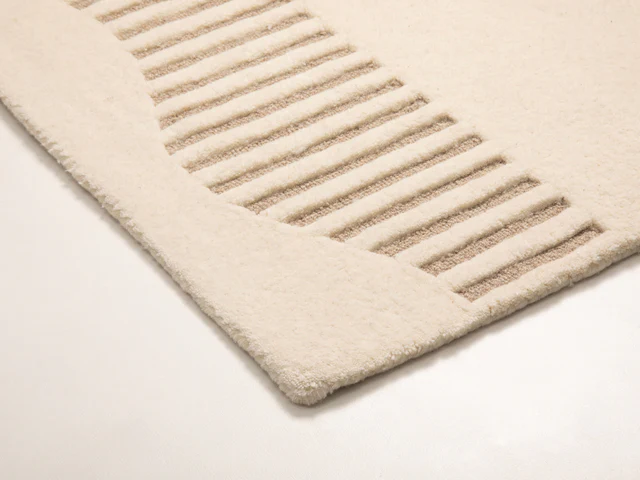 DYWAN Allea z naturalnej wełny, beżowo-biała kolorystyka, nowoczesny styl, ekskluzywny DYWAN Allea z naturalnej wełny, beżowo-biała kolorystyka, nowoczesny styl, ekskluzywny